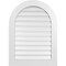 Ekena Millwork Round Top Surface Mount PVC Gable Vent: Functional, w/ 3-1/2"W x 1"P Standard Frame, 28"W x 38"H GVPRT28X3801SF - alternate 1